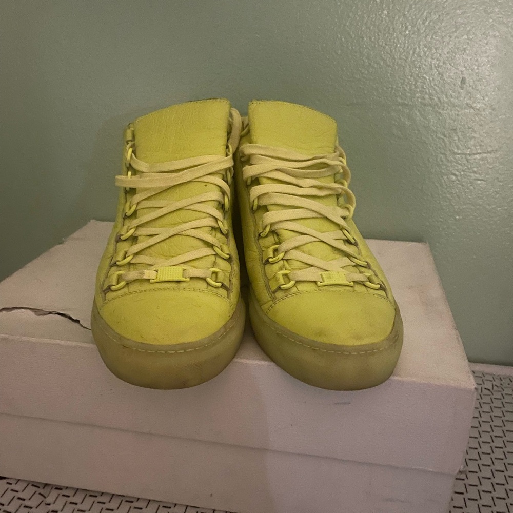 Balenciaga Green High-Top Sneakers Modern Chunky Sole - Picture 2 of 5